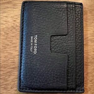 Tom Ford Black Leather Card Holder